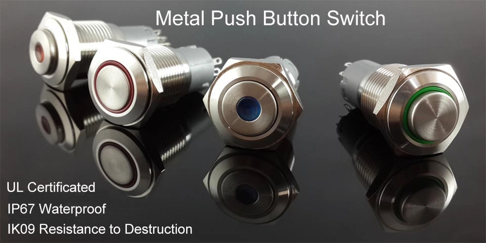 16mm Momentary/Latching 2A Metal Pushbutton Switches