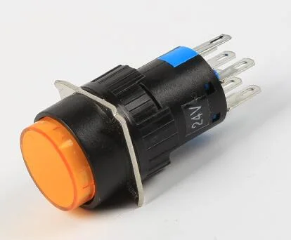 16mm Round High Head Push Button Switch 8p 3A 5A