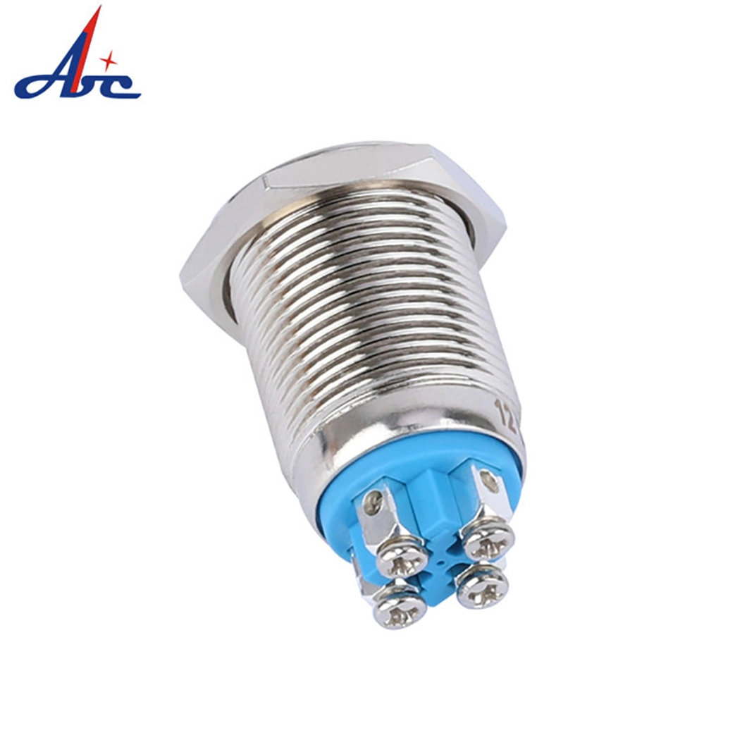 16mm 1no Latching Power Logo Illuminated Screw Push Button Switch