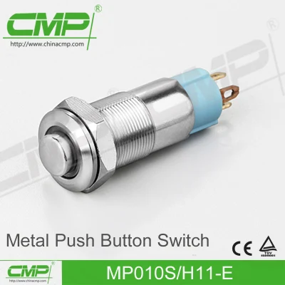 Miniinterruptor de botão CMP 10mm com terminal de pinos