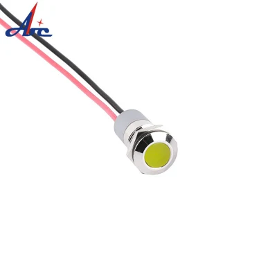 Lâmpada indicadora LED de metal com abertura de montagem de 12 mm