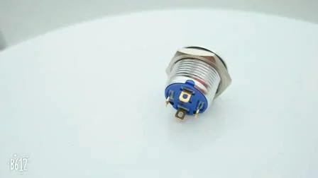 Interruptores de botão de metal momentâneos/traváveis ​​16mm 2A
