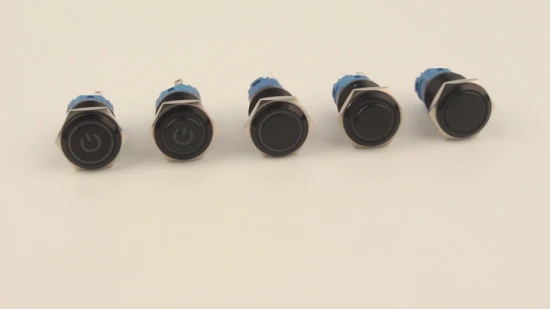 8 mm 12 mm 16 mm 19 mm 22 mm 25 mm 28 mm Interruptor de botão de metal LED momentâneo à prova d'água