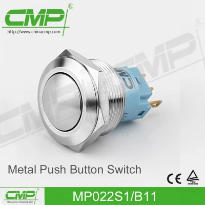 Interruptor de botão de metal de 22 mm