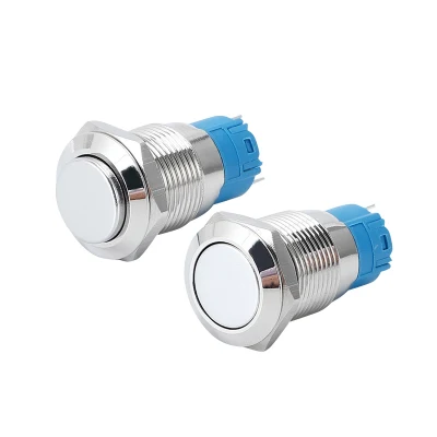 12 mm 16 mm 19 mm 22 mm 25 mm 30 mm 12 volts plano alto DC à prova d'água IP67 interruptor de botão de metal