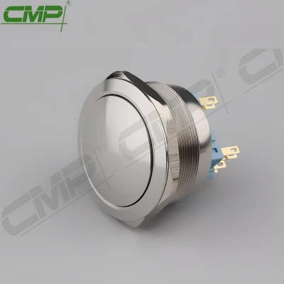 Interruptor de botão de pressão de 40 mm com cúpula de metal Dpdt 8 pinos